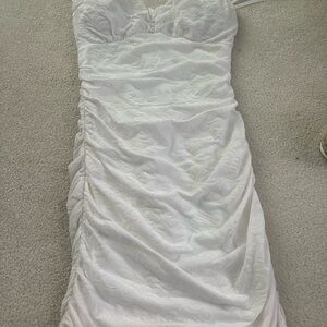 Windsor White Ruched Sweetheart Bodycon Wedding Dress